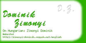 dominik zimonyi business card